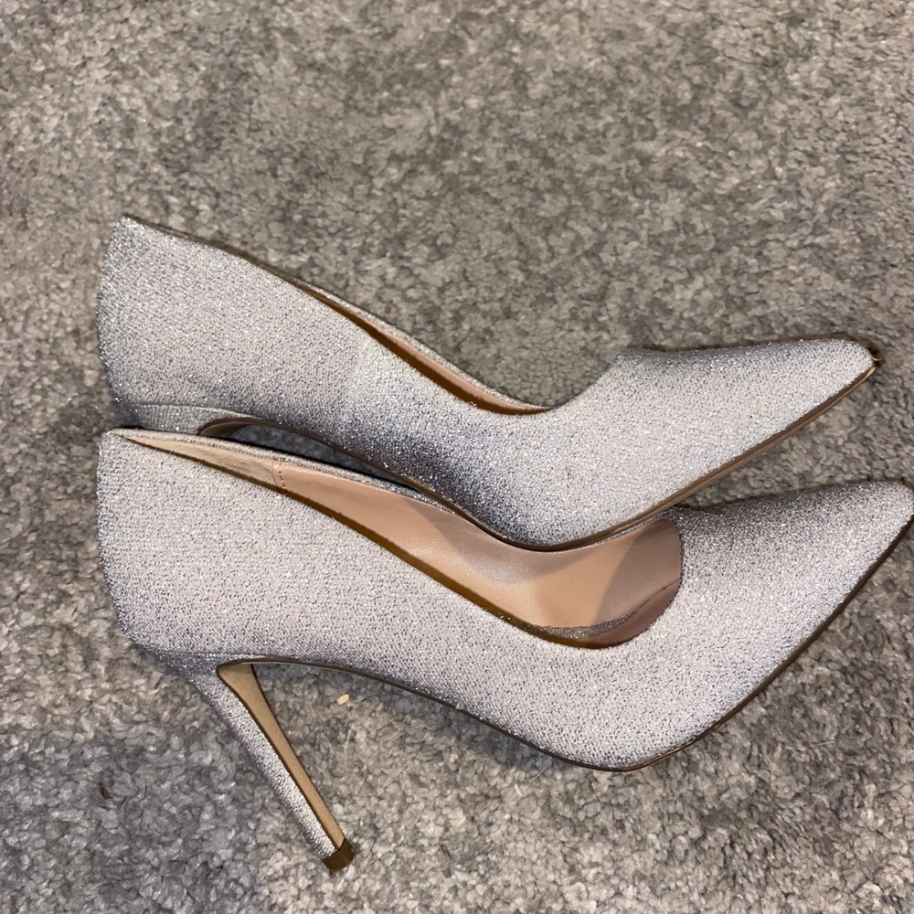 Silver Call It Spring Sparkly Heels. Size 6.5. - image 2